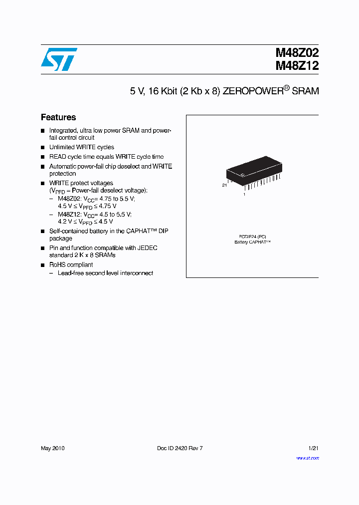 M48Z02_1344044.PDF Datasheet