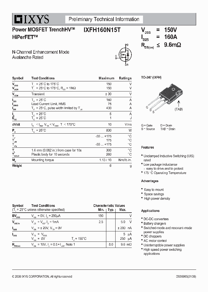 IXFH160N15T_1346530.PDF Datasheet