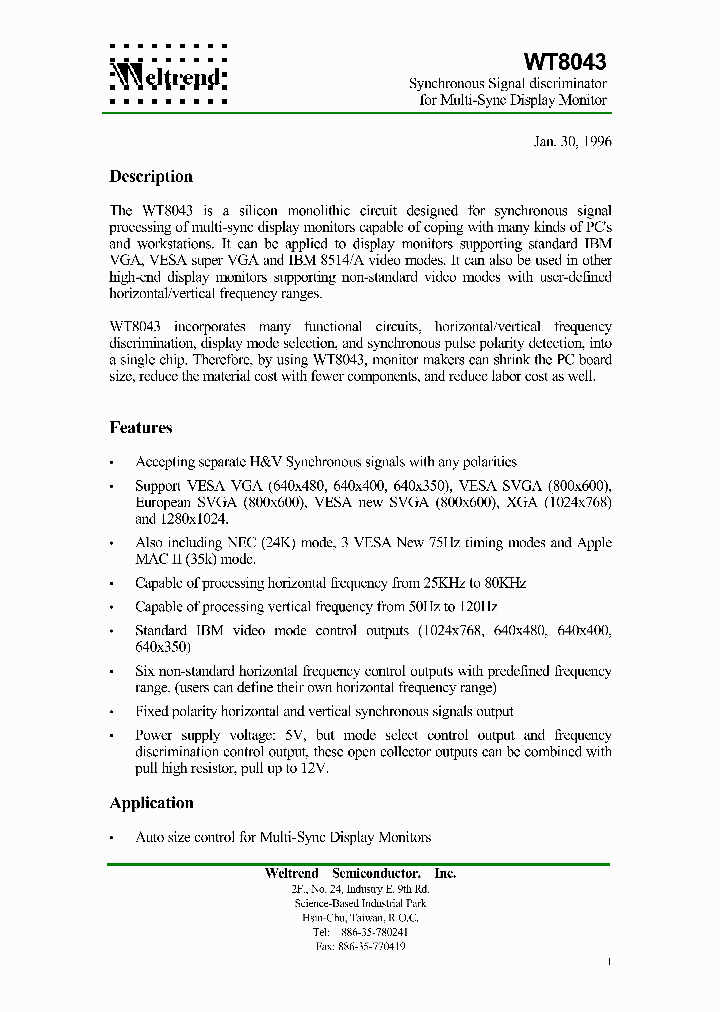 WT8043_1346675.PDF Datasheet