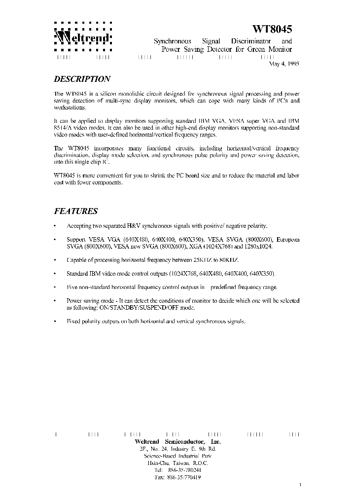 WT8045_1346682.PDF Datasheet