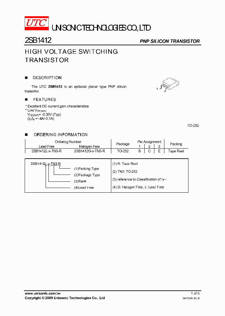 2SB1412G-X-TN3-R_1347354.PDF Datasheet