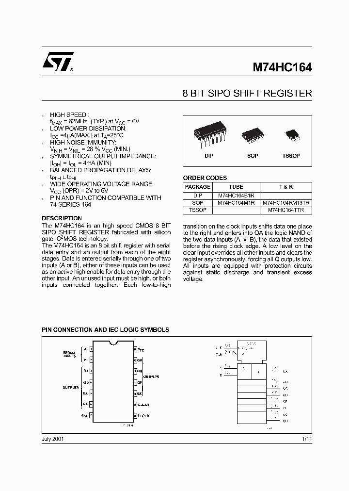M74HC164B1R_1355253.PDF Datasheet