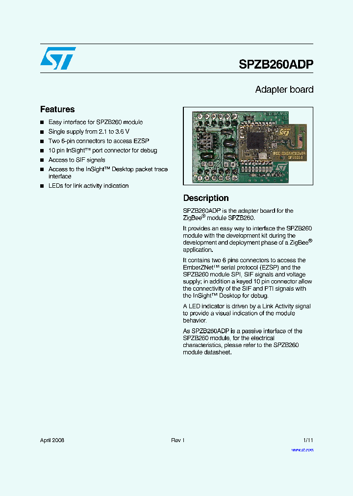 SPZB260ADP_1353432.PDF Datasheet