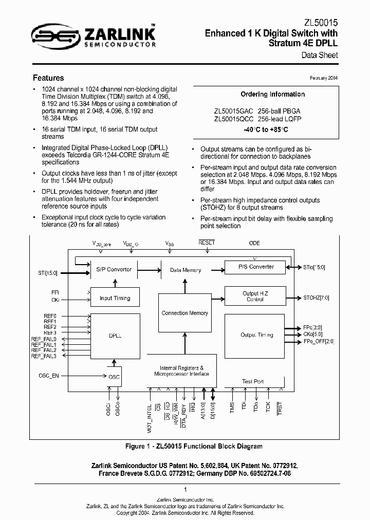 ZL50015_1356214.PDF Datasheet