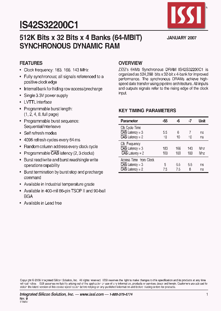 IS42S32200C1-6T-TR_797767.PDF Datasheet