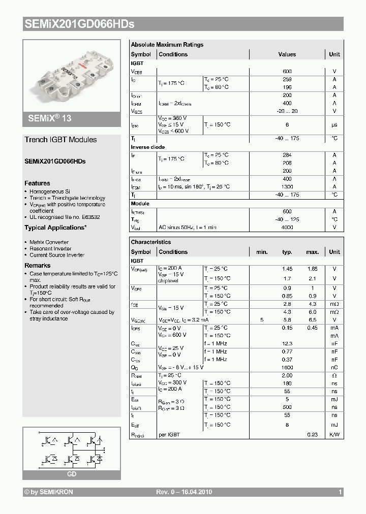 SEMIX201GD066HDS10_1363222.PDF Datasheet