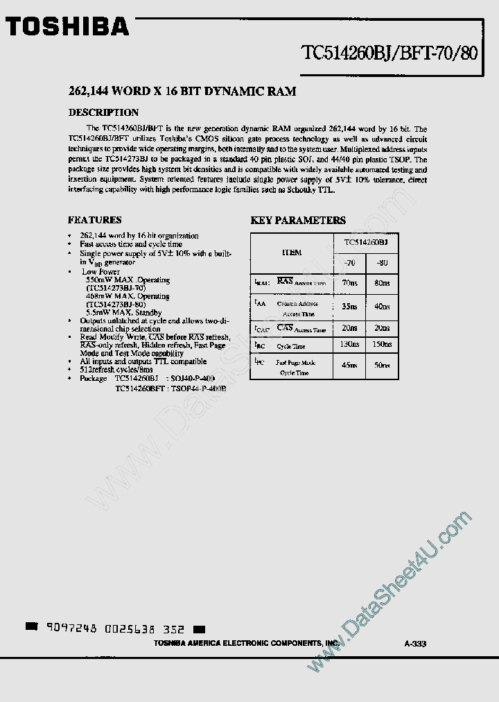 TC514260BFT_932656.PDF Datasheet