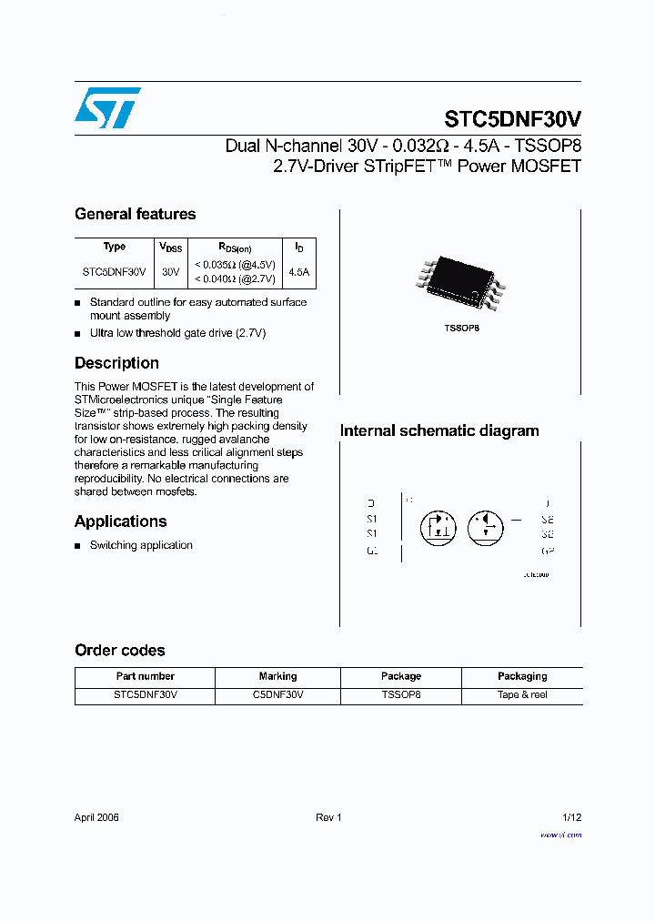 STC5DNF30V_938068.PDF Datasheet
