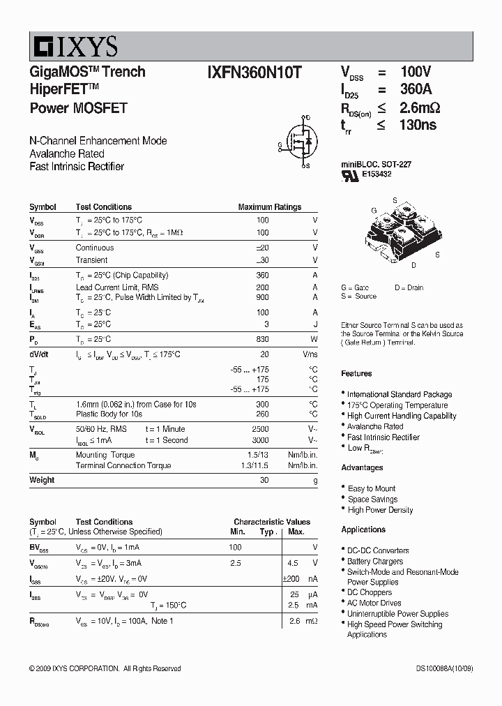 IXFN360N10T_1364425.PDF Datasheet