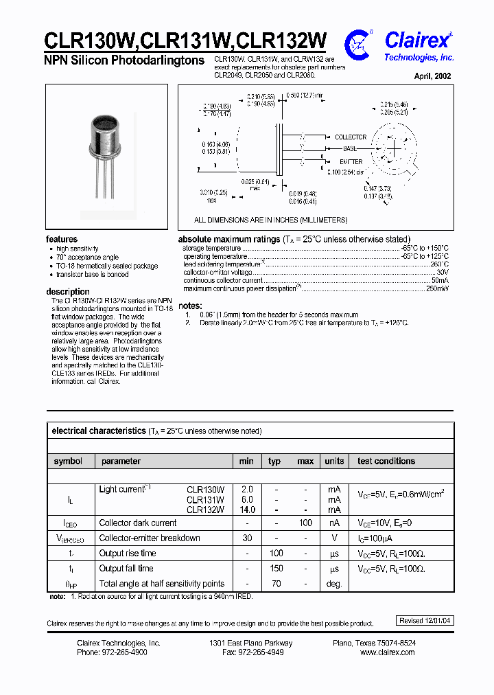 CLR130W_1359997.PDF Datasheet