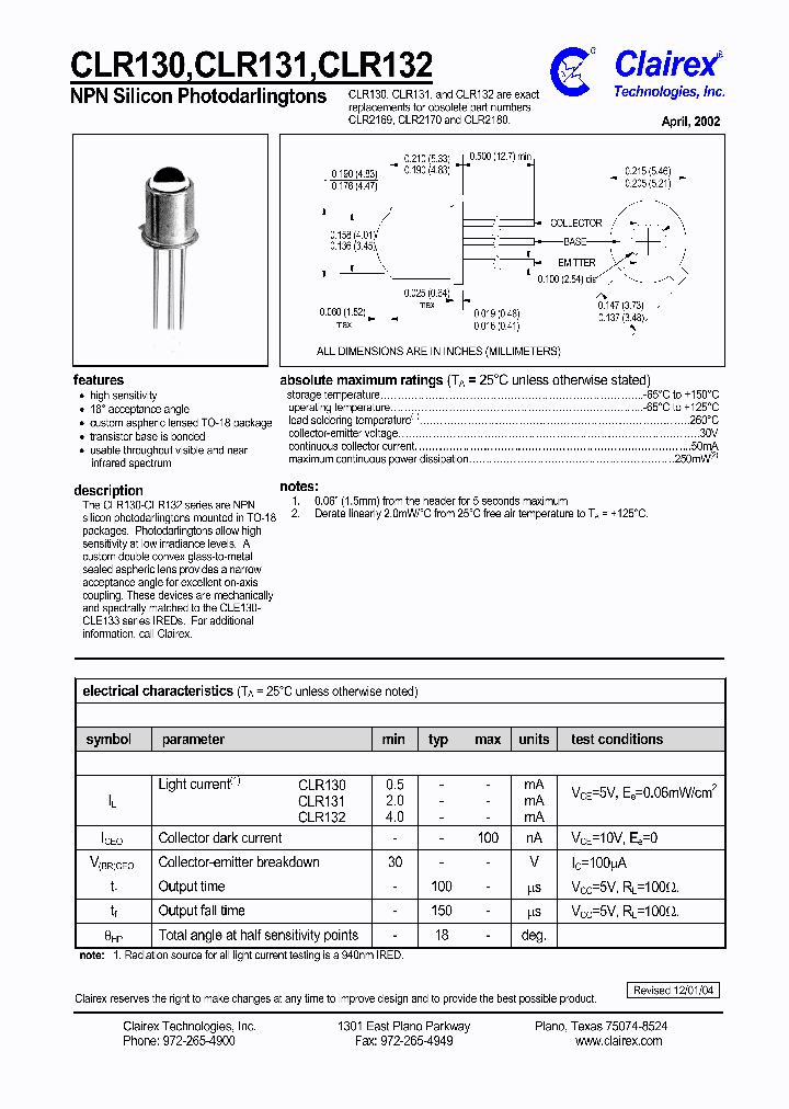 CLR132_1360000.PDF Datasheet