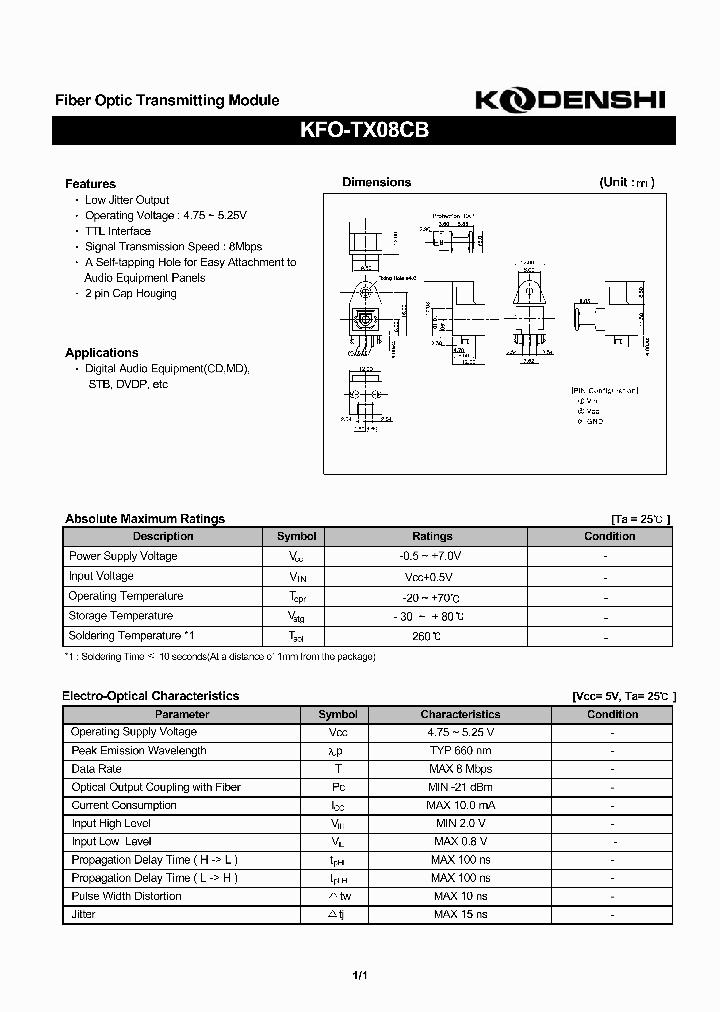 KFO-TX08CB_1360161.PDF Datasheet