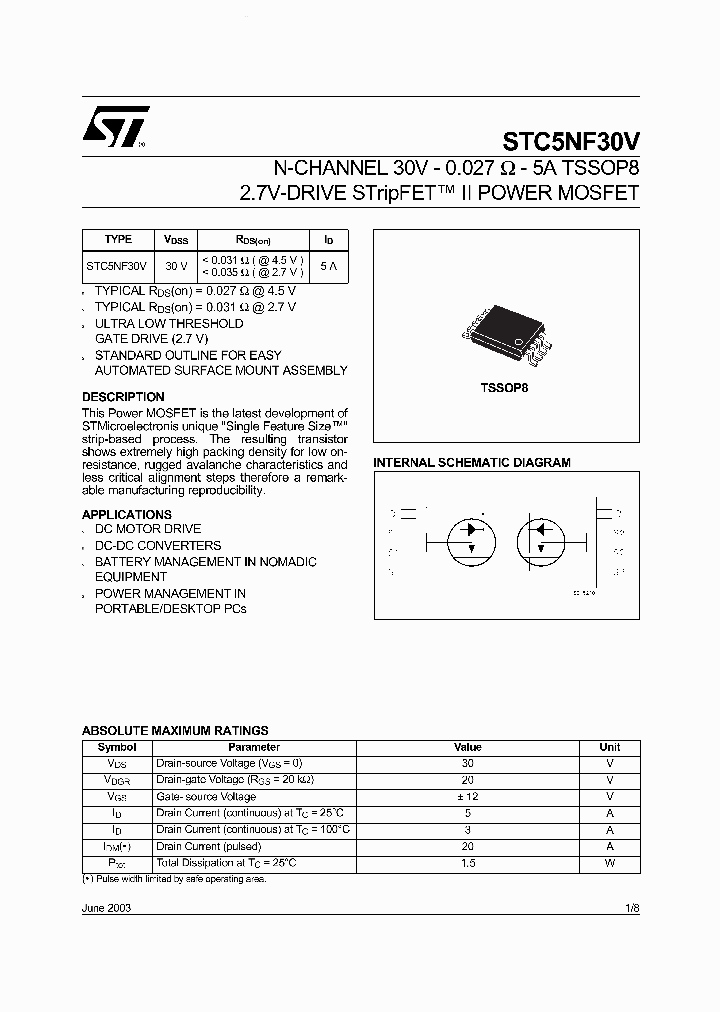 STC5NF30V_938070.PDF Datasheet