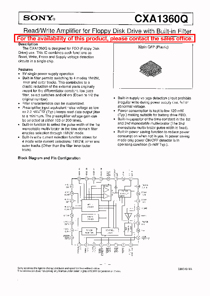 CXA1360Q_1362652.PDF Datasheet