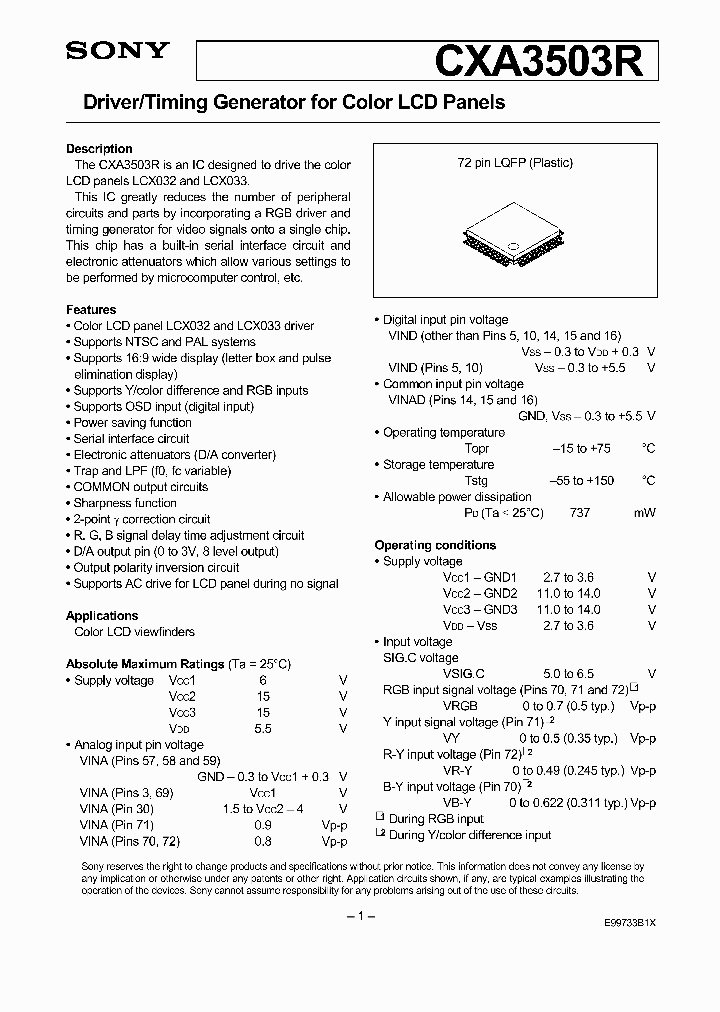 CXA3503R_1372729.PDF Datasheet