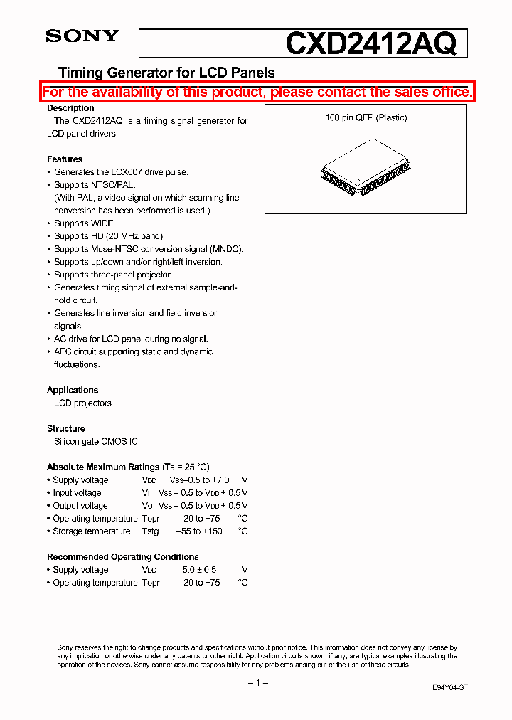 CXD2412AQ_1372734.PDF Datasheet