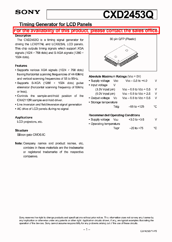 CXD2453Q_1372738.PDF Datasheet