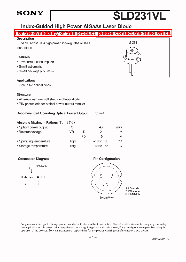 SLD231VL_1385717.PDF Datasheet
