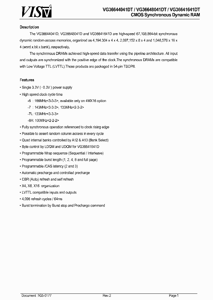 VG366440801641DTL-8H_1375163.PDF Datasheet