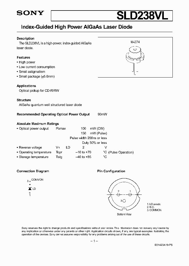 SLD238VL_1385722.PDF Datasheet