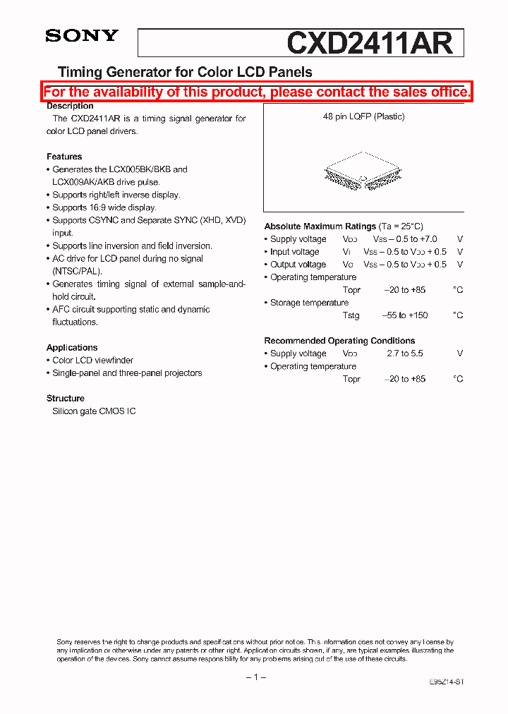 CXD2411AR_1372733.PDF Datasheet