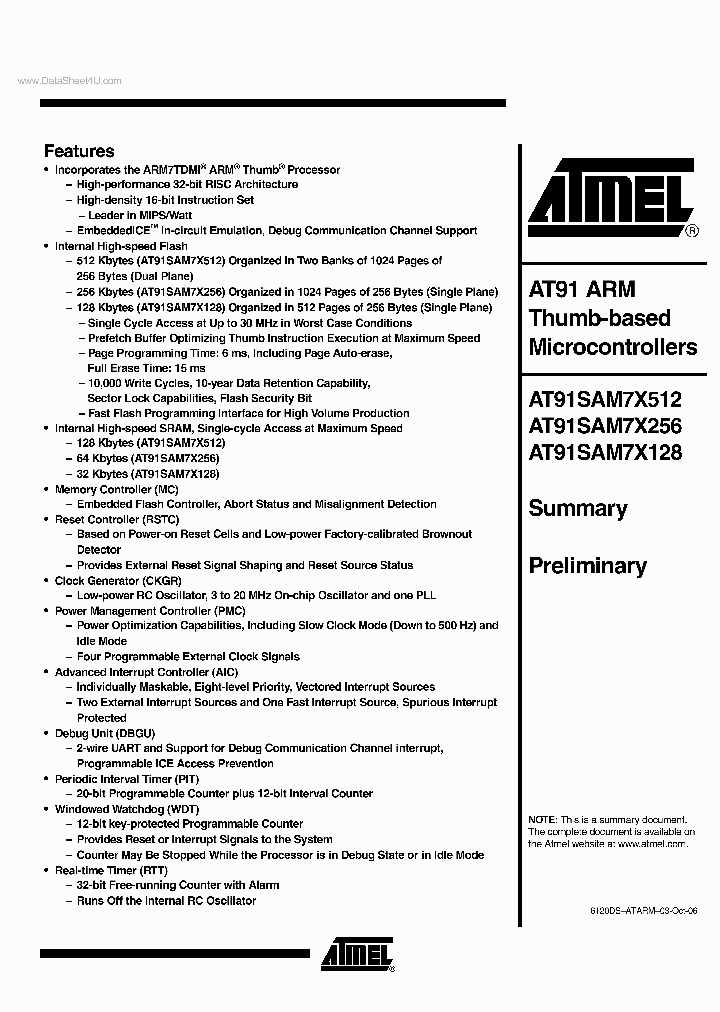 AT91SAM7X128-AU_804562.PDF Datasheet