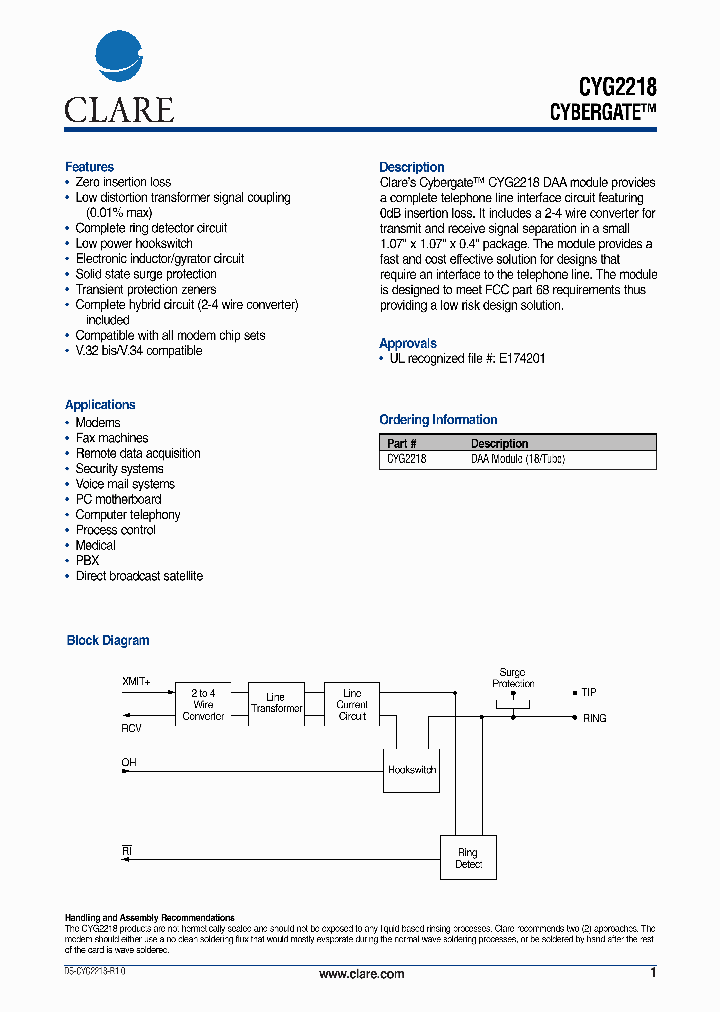 CYG2218_1370353.PDF Datasheet
