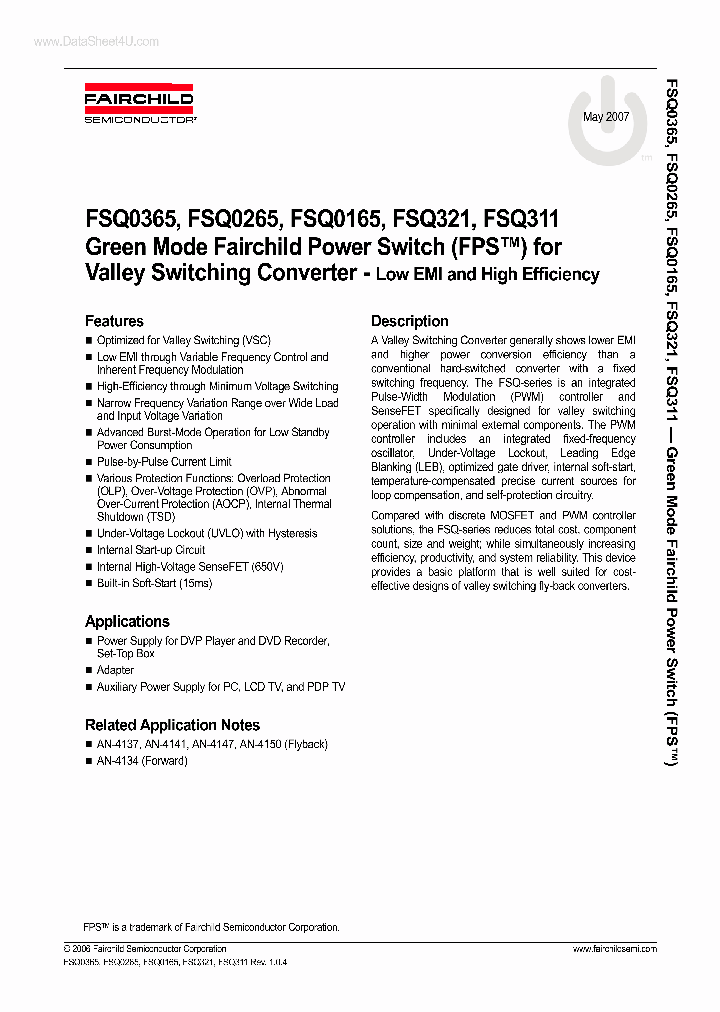 FSQ311_939832.PDF Datasheet