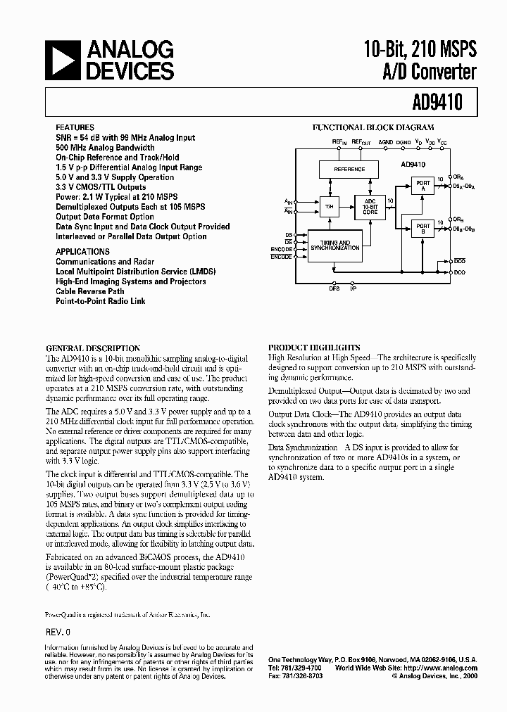 AD9410BSQ_940726.PDF Datasheet