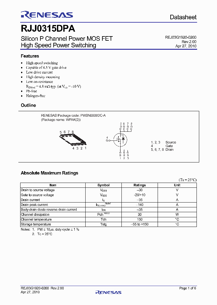 RJJ0315DPA_1373264.PDF Datasheet