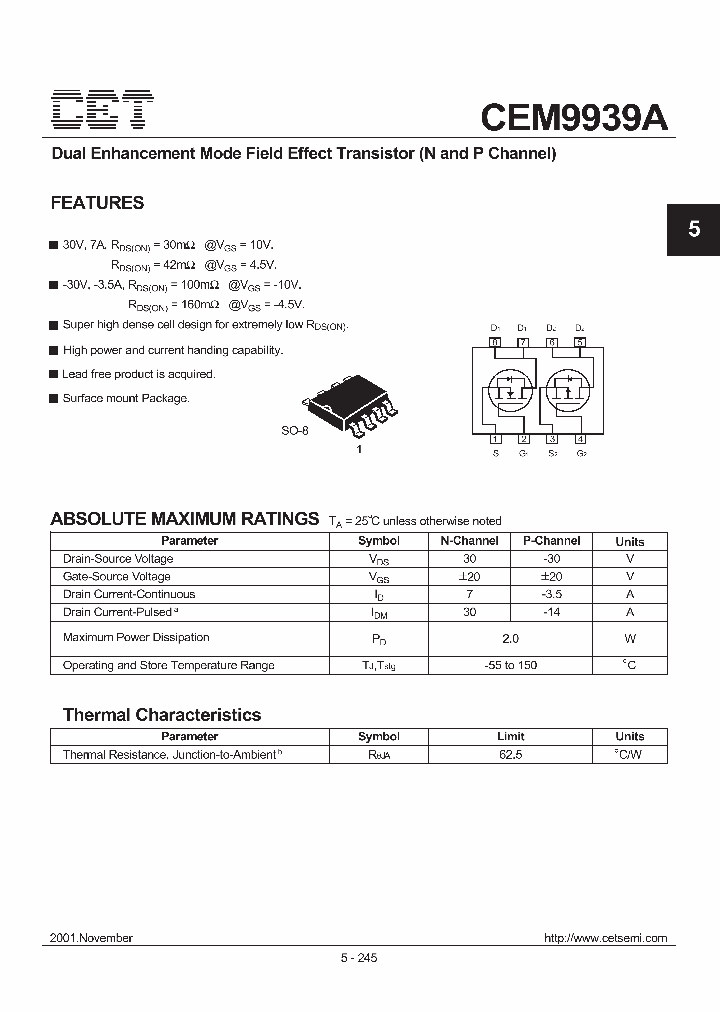 CEM9939A_1372438.PDF Datasheet