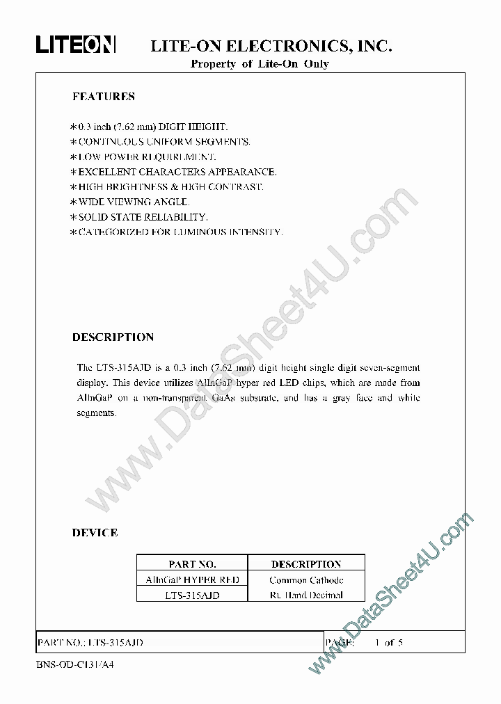 LTS-315AJD_1103261.PDF Datasheet