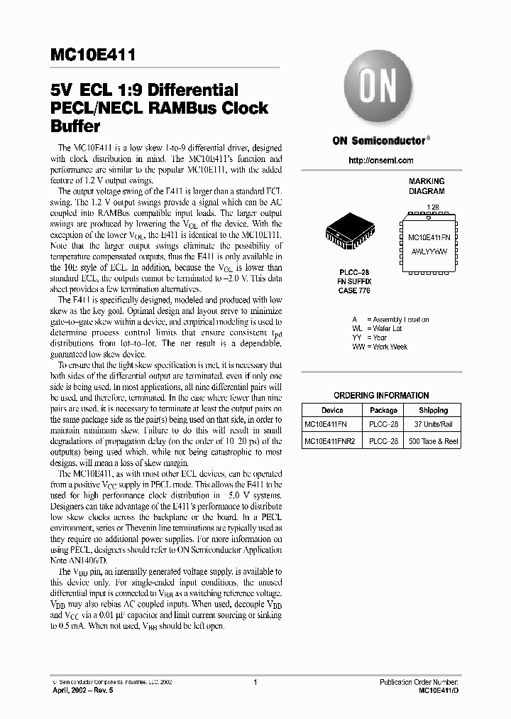 MC10E411-D_1398743.PDF Datasheet