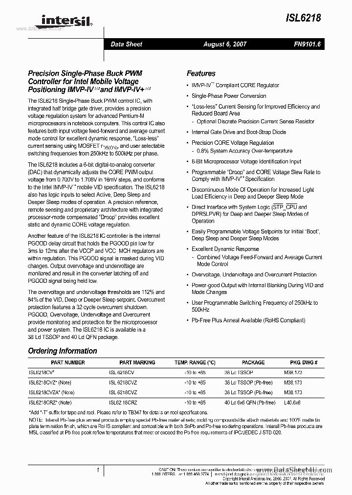 ISL6218_936701.PDF Datasheet