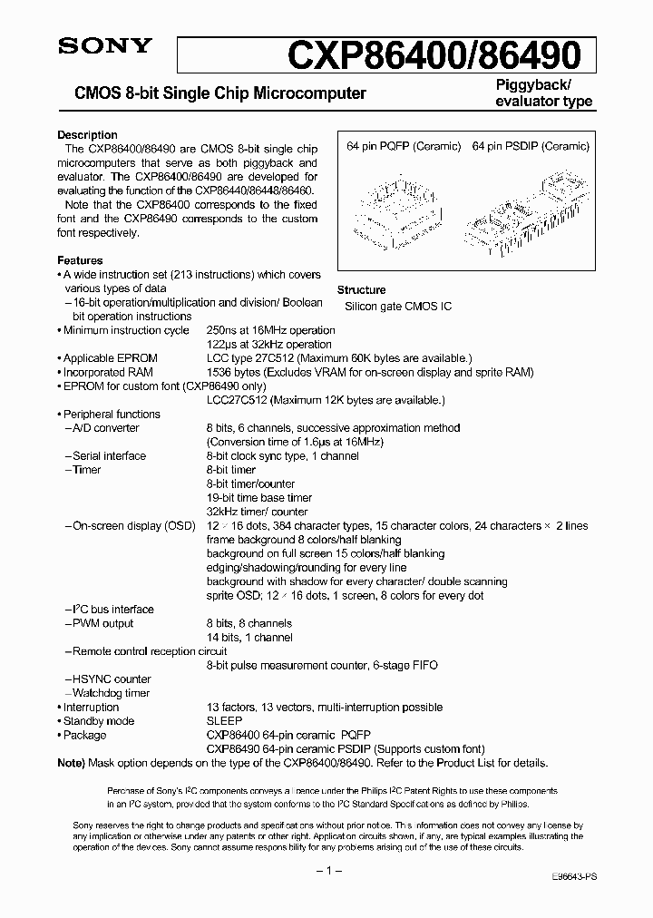 CXP86400_1400688.PDF Datasheet