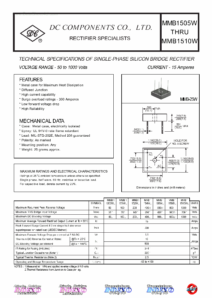 MMB1505W_1196445.PDF Datasheet