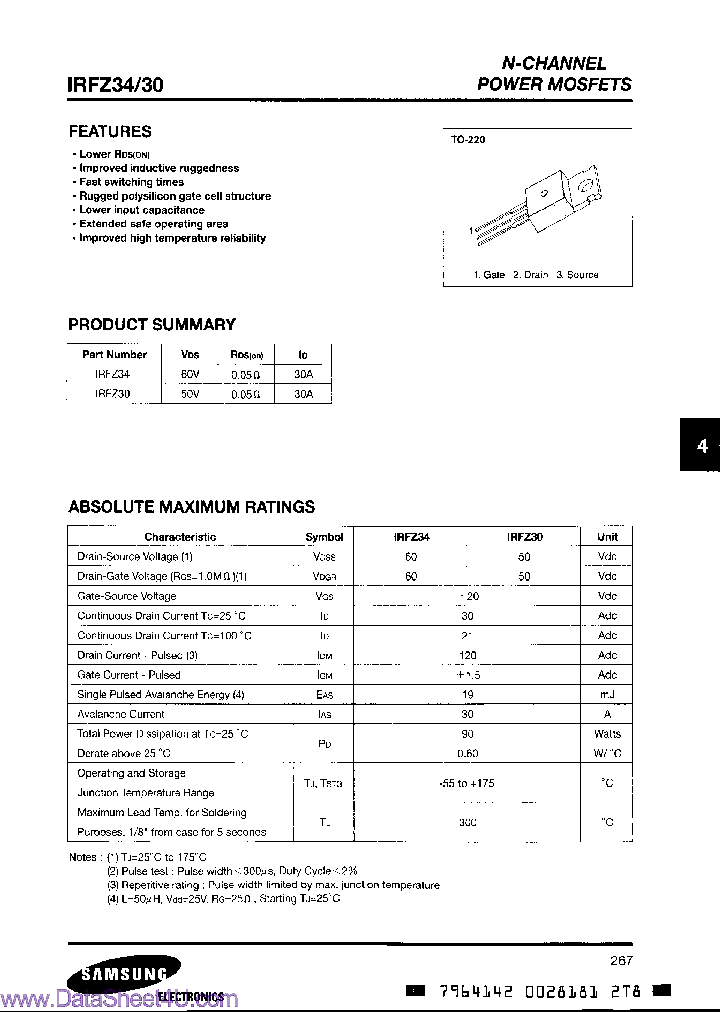 IRFZ30_1111319.PDF Datasheet