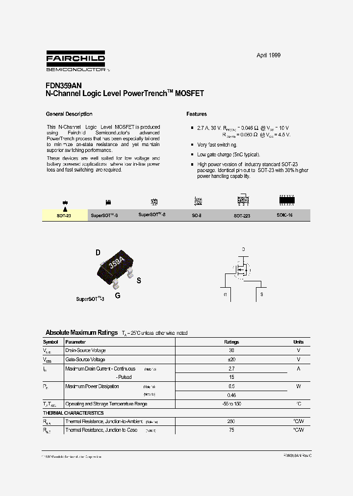 FDN359_1401223.PDF Datasheet