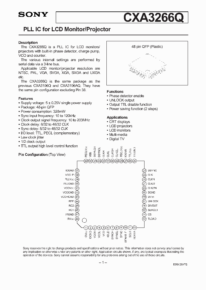 CXA3266Q_1401388.PDF Datasheet