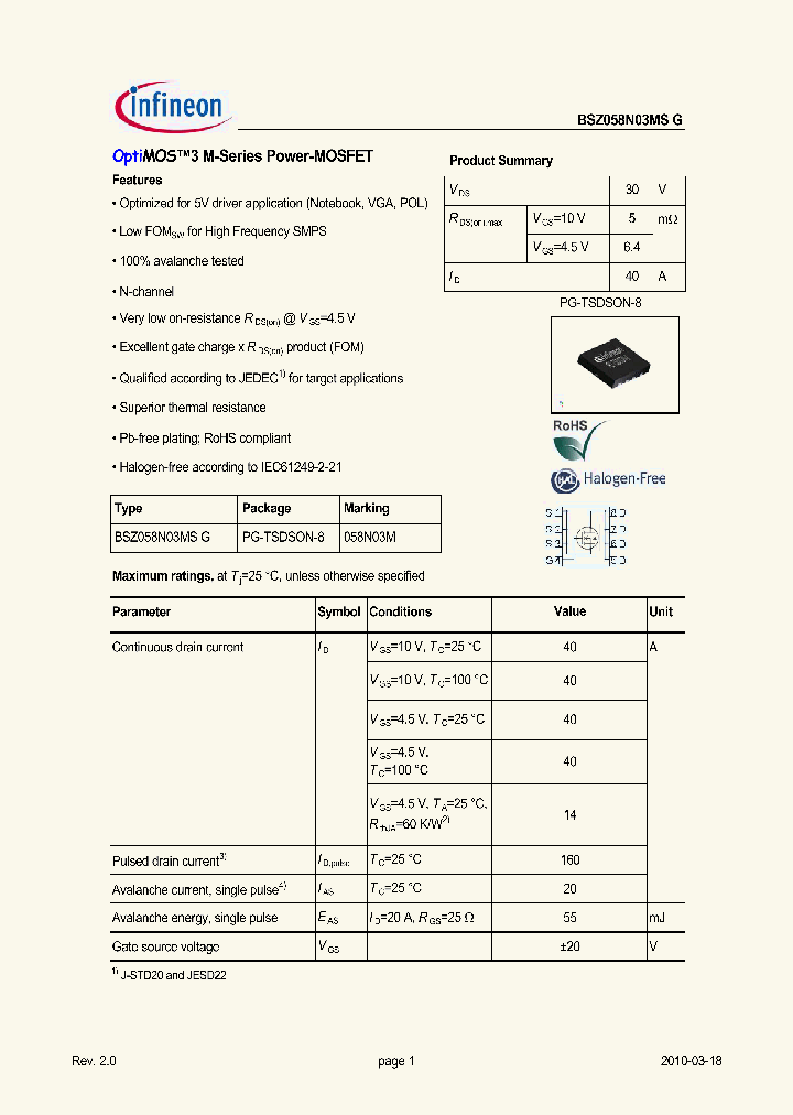 BSZ058N03MSG_1379220.PDF Datasheet