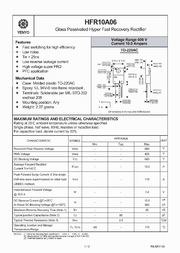 HFR10A06_1216790.PDF Datasheet