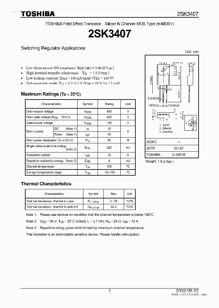 K3407_1056992.PDF Datasheet