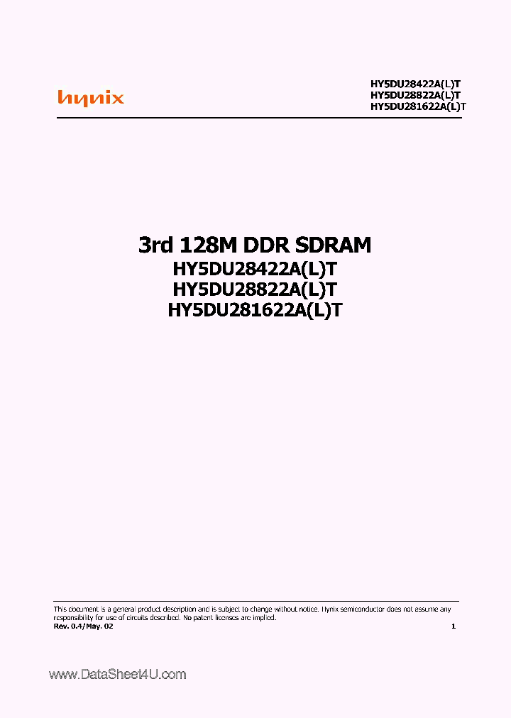 HY5DU281622AT_1220387.PDF Datasheet