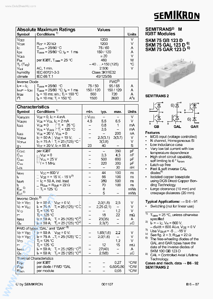 SKM75GAL123D_1216712.PDF Datasheet