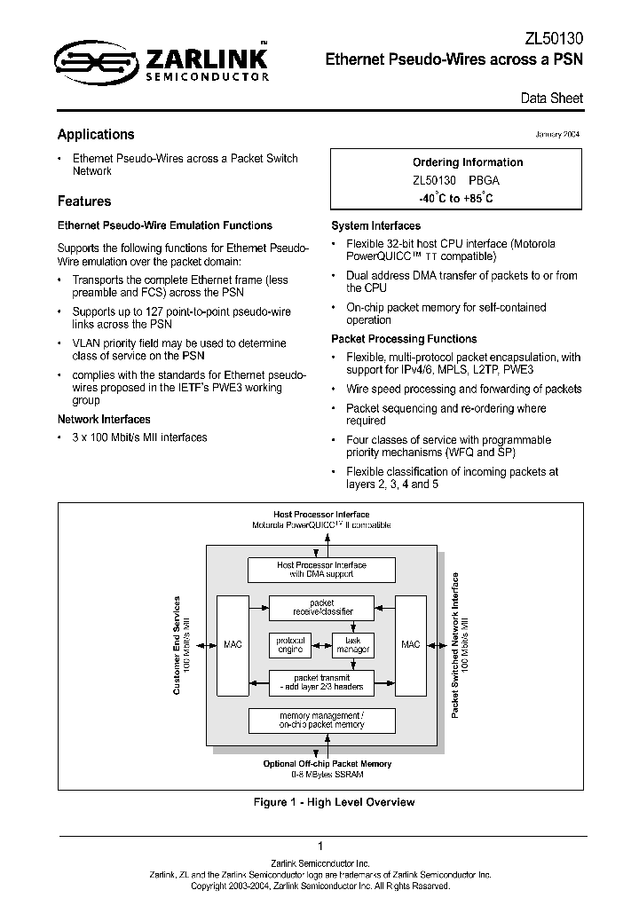 ZL50130_1401780.PDF Datasheet
