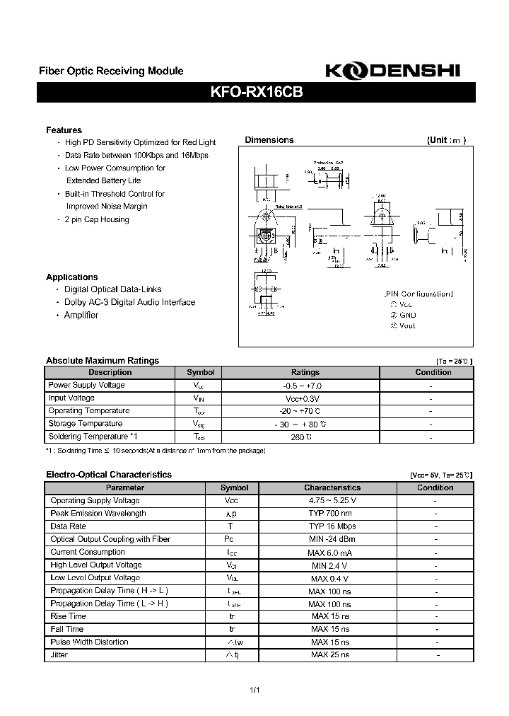 KFO-RX16CB_1402729.PDF Datasheet
