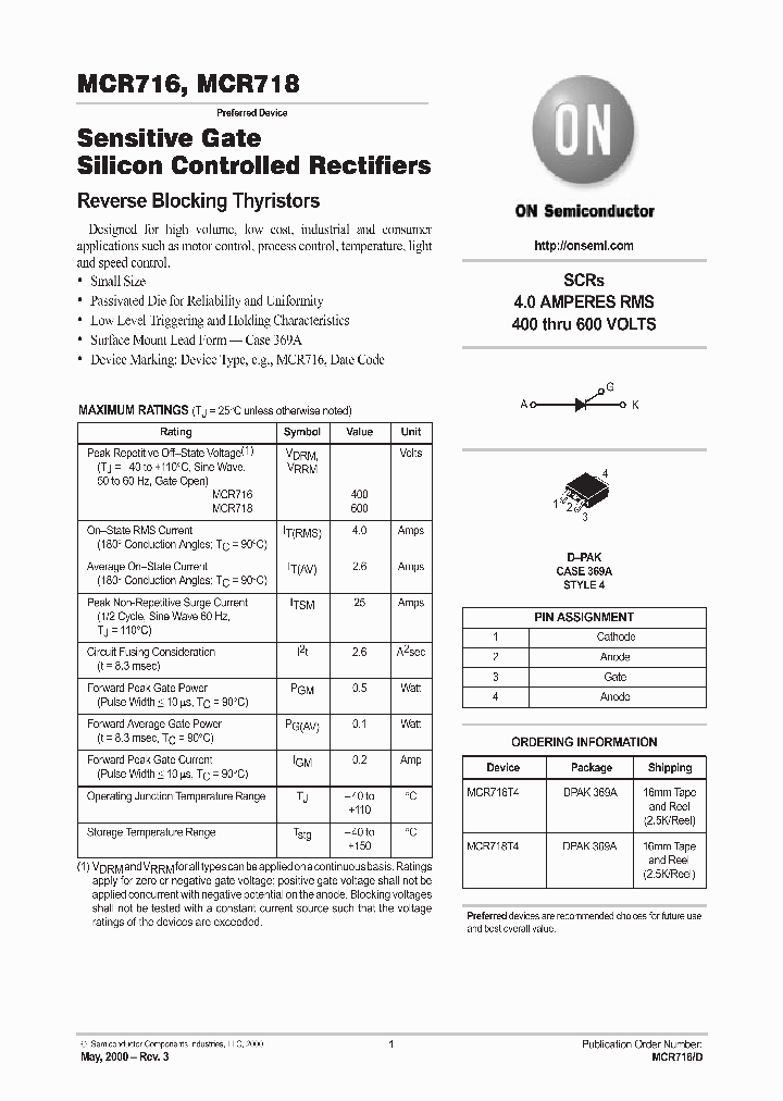 MCR716-D_1402706.PDF Datasheet