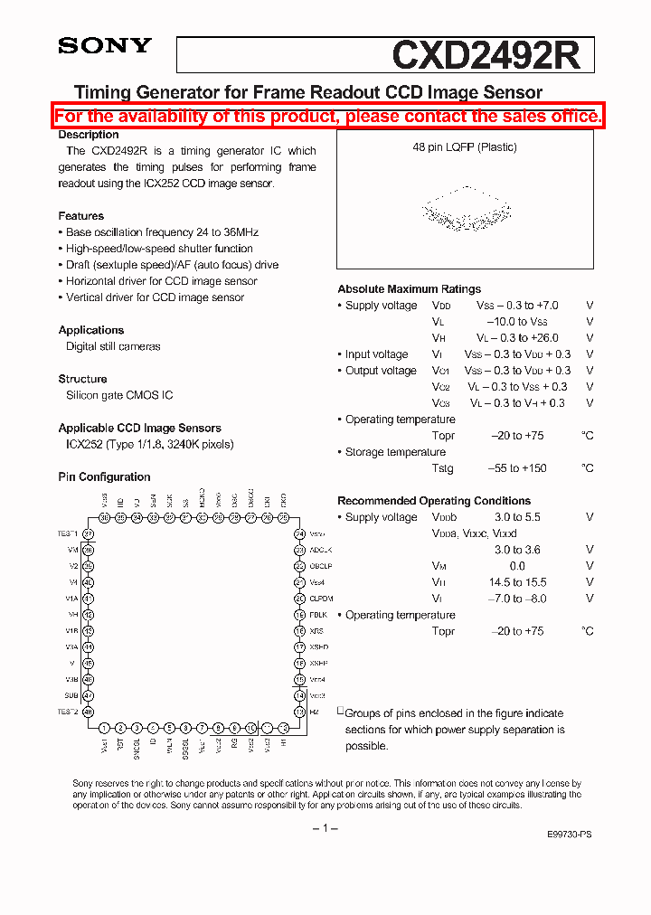 CXD2492R_1402321.PDF Datasheet