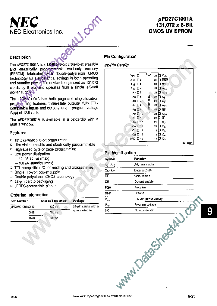 UPD27C1001A_1225233.PDF Datasheet