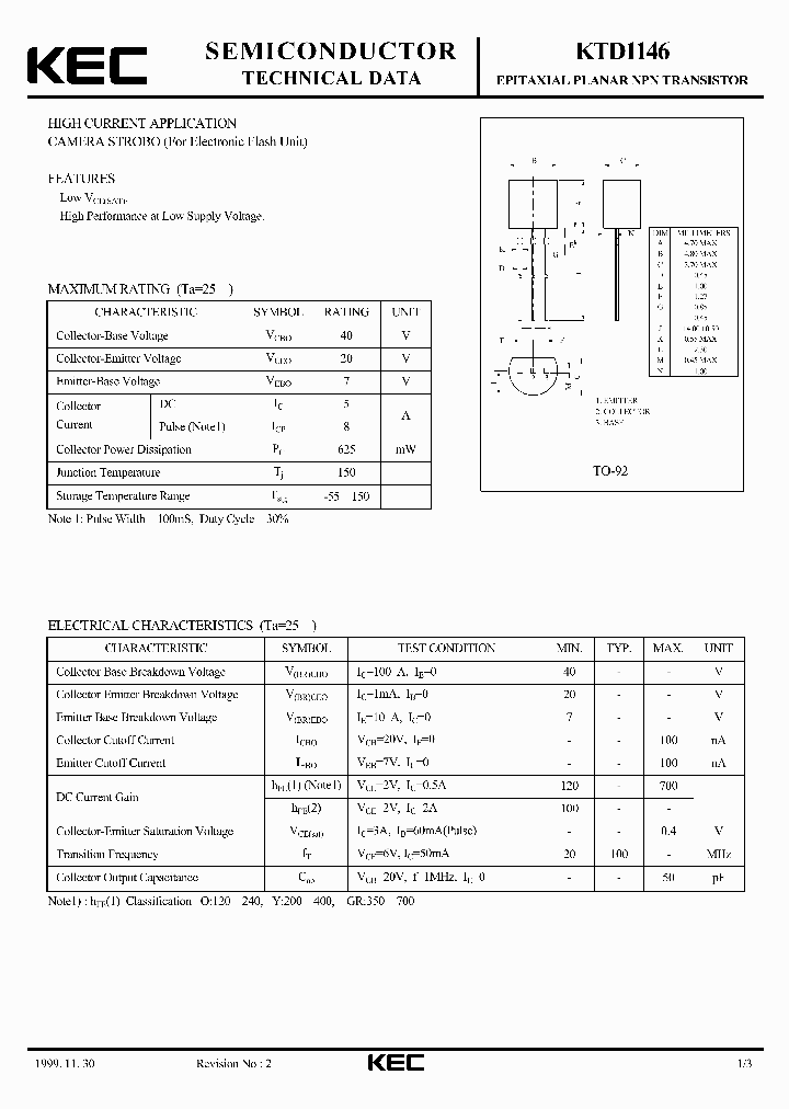 KTD1146_1403030.PDF Datasheet